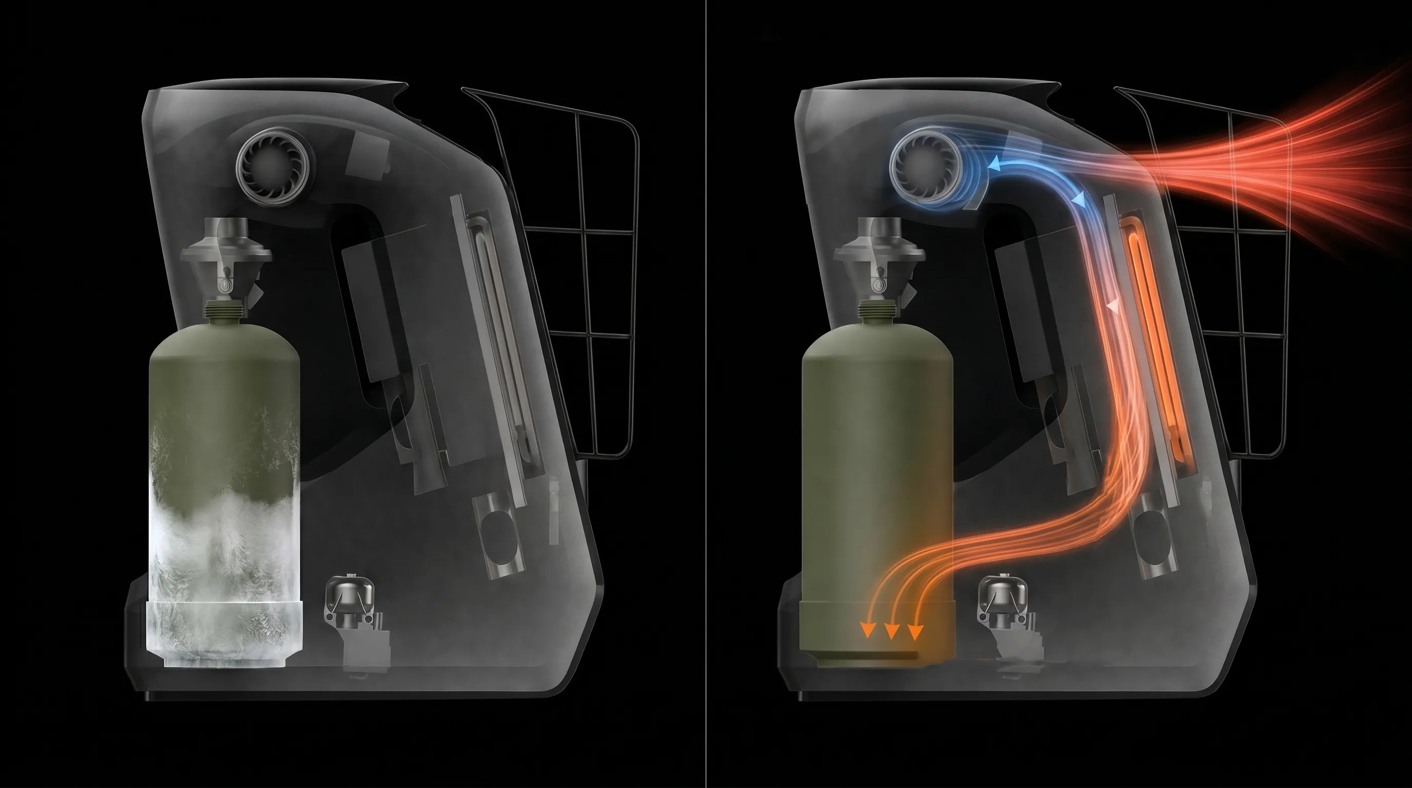 InoKraft Heater supporting deicing and cold-weather propane stability